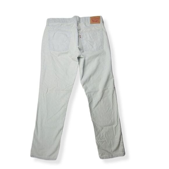 Levi's White and Light Blue striped Boyfriend pants size 29 - Picture 2 of 3